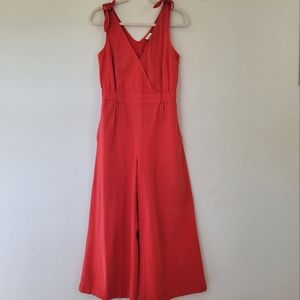 A New Day Tie Shoulder Red Jumpsuit Size XS, S